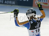 Fourth placed Anja Paerson of Sweden reacts in finish of second run of Zagreb women slalom race of Audi FIS Ski World Cup 2008-09. Slalom race of Women Audi FIS Ski World Cup 2008-09 was held Zagreb, Croatia, on Sunday, 4th of January 2009.
