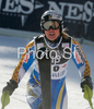 Fourth placed Anja Paerson of Sweden reacts in finish of second run of Zagreb women slalom race of Audi FIS Ski World Cup 2008-09. Slalom race of Women Audi FIS Ski World Cup 2008-09 was held Zagreb, Croatia, on Sunday, 4th of January 2009.
