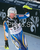 Sixth placed Frida Hansdotter of Sweden reacts in finish of second run of Zagreb women slalom race of Audi FIS Ski World Cup 2008-09. Slalom race of Women Audi FIS Ski World Cup 2008-09 was held Zagreb, Croatia, on Sunday, 4th of January 2009.
