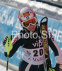 Second placed Nicole Gius of Italy reacts in finish of second run of Zagreb women slalom race of Audi FIS Ski World Cup 2008-09. Slalom race of Women Audi FIS Ski World Cup 2008-09 was held Zagreb, Croatia, on Sunday, 4th of January 2009.
