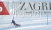 Third placed Sarka Zahrobska of Czech skiing in second run of Zagreb women slalom race of Audi FIS Ski World Cup 2008-09. Slalom race of Women Audi FIS Ski World Cup 2008-09 was held Zagreb, Croatia, on Sunday, 4th of January 2009.
