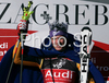 Winner Maria Riesch of Germany celebrates her medal won in Zagreb women slalom race of Audi FIS Ski World Cup 2008-09. Slalom race of Women Audi FIS Ski World Cup 2008-09 was held Zagreb, Croatia, on Sunday, 4th of January 2009.
