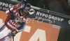 Winner Jean-Baptiste Grange of France reacts in finish of second run of Zagreb men slalom race of Audi FIS Ski World Cup 2008-09. Slalom race of Men Audi FIS Ski World Cup 2008-09 was held on Sljeme above Zagreb, Croatia, on Tuesday, 6th of January 2009.
