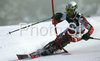 Jukka Leino of Finland skiing in first run of Zagreb men slalom race of Audi FIS Ski World Cup 2008-09. Slalom race of Men Audi FIS Ski World Cup 2008-09 was held on Sljeme above Zagreb, Croatia, on Tuesday, 6th of January 2009.
