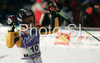Third placed Kathrin Hoelzl of Germany reacts in finish of second run of Maribor women giant slalom race of Audi FIS Ski World Cup 2008-09. Giant slalom race of Women Audi FIS Ski World Cup 2008-09 was held in Maribor, Slovenia on Saturday, 10th of January 2009.
