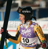 Third placed Kathrin Hoelzl of Germany reacts in finish of second run of Maribor women giant slalom race of Audi FIS Ski World Cup 2008-09. Giant slalom race of Women Audi FIS Ski World Cup 2008-09 was held in Maribor, Slovenia on Saturday, 10th of January 2009.
