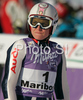 Fourth placed Manuela Moelgg of Italy reacts in finish of second run of Maribor women giant slalom race of Audi FIS Ski World Cup 2008-09. Giant slalom race of Women Audi FIS Ski World Cup 2008-09 was held in Maribor, Slovenia on Saturday, 10th of January 2009.
