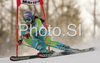 Winner Tina Maze of Slovenia skiing in second run of Maribor women giant slalom race of Audi FIS Ski World Cup 2008-09. Giant slalom race of Women Audi FIS Ski World Cup 2008-09 was held in Maribor, Slovenia on Saturday, 10th of January 2009.
