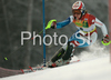 Ninth placed Sandra Gini of Switzerland skiing in first run of Maribor women slalom race of Audi FIS Ski World Cup 2008-09. Slalom race of Women Audi FIS Ski World Cup 2008-09 was held in Maribor, Slovenia on Sunday, 11th of January 2009.
