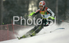 Seventh placed Nicole Gius of Italy skiing in first run of Maribor women slalom race of Audi FIS Ski World Cup 2008-09. Slalom race of Women Audi FIS Ski World Cup 2008-09 was held in Maribor, Slovenia on Sunday, 11th of January 2009.
