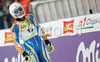Ninth placed Maria Pietilae-Holmner of Sweden reacts in finish of second run of Maribor women slalom race of Audi FIS Ski World Cup 2008-09. Slalom race of Women Audi FIS Ski World Cup 2008-09 was held in Maribor, Slovenia on Sunday, 11th of January 2009.
