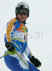 Fourth placed Anja Paerson of Sweden reacts in finish of second run of Maribor women slalom race of Audi FIS Ski World Cup 2008-09. Slalom race of Women Audi FIS Ski World Cup 2008-09 was held in Maribor, Slovenia on Sunday, 11th of January 2009.
