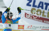 Fourth placed Anja Paerson of Sweden reacts in finish of second run of Maribor women slalom race of Audi FIS Ski World Cup 2008-09. Slalom race of Women Audi FIS Ski World Cup 2008-09 was held in Maribor, Slovenia on Sunday, 11th of January 2009.
