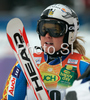 Fourth placed Anja Paerson of Sweden reacts in finish of second run of Maribor women slalom race of Audi FIS Ski World Cup 2008-09. Slalom race of Women Audi FIS Ski World Cup 2008-09 was held in Maribor, Slovenia on Sunday, 11th of January 2009.
