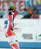 Second placed Kathrin Zettel of Austria reacts in finish of second run of Maribor women slalom race of Audi FIS Ski World Cup 2008-09. Slalom race of Women Audi FIS Ski World Cup 2008-09 was held in Maribor, Slovenia on Sunday, 11th of January 2009.
