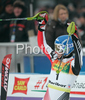 Second placed Kathrin Zettel of Austria reacts in finish of second run of Maribor women slalom race of Audi FIS Ski World Cup 2008-09. Slalom race of Women Audi FIS Ski World Cup 2008-09 was held in Maribor, Slovenia on Sunday, 11th of January 2009.
