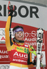 Winner Maria Riesch of Germany celebrates her medal won in of Maribor women slalom race of Audi FIS Ski World Cup 2008-09. Slalom race of Women Audi FIS Ski World Cup 2008-09 was held in Maribor, Slovenia on Sunday, 11th of January 2009.
