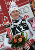 Second placed Kathrin Zettel of Austria celebrates her medal won in Zauchenee women super combined race of Audi FIS Ski World Cup 2008-09. Downhill part of super combined race of Women Audi FIS Ski World Cup 2008-09 was held in Zauchensee, Austria on Saturday, 17th of January 2009.
