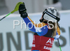 Third placed Anja Paerson of Sweden reacts in finish of slalom of Zauchenee women super combined race of Audi FIS Ski World Cup 2008-09. Downhill part of super combined race of Women Audi FIS Ski World Cup 2008-09 was held in Zauchensee, Austria on Saturday, 17th of January 2009.
