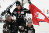 Winner Dominique Gisin of Switzerland celebrates her victory in Women downhill race of Zauchenee Audi FIS Ski World Cup 2008-09. Downhill race of Women Audi FIS Ski World Cup 2008-09 was held in Zauchensee, Austria on Sunday, 18th of January 2009.
