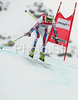 Sandrine Aubert of France skiing in Women downhill race of Zauchenee Audi FIS Ski World Cup 2008-09. Downhill race of Women Audi FIS Ski World Cup 2008-09 was held in Zauchensee, Austria on Sunday, 18th of January 2009.
