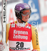 Seventh placed Maria Riesch of Germany reacts in finish of Women downhill race of Zauchenee Audi FIS Ski World Cup 2008-09. Downhill race of Women Audi FIS Ski World Cup 2008-09 was held in Zauchensee, Austria on Sunday, 18th of January 2009.
