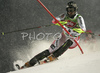 Leader after first run Reinfried Herbst of Austria skiing in first run of Men slalom race of Schladming Audi FIS Ski World Cup 2008-09. Schladming slalom Nightrace of Men Audi FIS Ski World Cup 2008-09 was held in Schladming, Austria on Sunday, 27th of January 2009.
