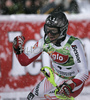 Winner Reinfried Herbst of Austria reacts in finish of second run of Men slalom race of Schladming Audi FIS Ski World Cup 2008-09. Schladming slalom Nightrace of Men Audi FIS Ski World Cup 2008-09 was held in Schladming, Austria on Sunday, 27th of January 2009.
