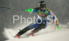 Jens Byggmark of Sweden skiing in first run of Men slalom race of Schladming Audi FIS Ski World Cup 2008-09. Schladming slalom Nightrace of Men Audi FIS Ski World Cup 2008-09 was held in Schladming, Austria on Sunday, 27th of January 2009.

