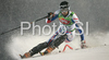 Stephane Tissot of France skiing in first run of Men slalom race of Schladming Audi FIS Ski World Cup 2008-09. Schladming slalom Nightrace of Men Audi FIS Ski World Cup 2008-09 was held in Schladming, Austria on Sunday, 27th of January 2009.
