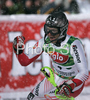 Winner Reinfried Herbst of Austria reacts in finish of second run of Men slalom race of Schladming Audi FIS Ski World Cup 2008-09. Schladming slalom Nightrace of Men Audi FIS Ski World Cup 2008-09 was held in Schladming, Austria on Sunday, 27th of January 2009.
