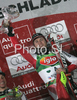 Winner Reinfried Herbst of Austria celebrates his medal won in Men slalom race of Schladming Audi FIS Ski World Cup 2008-09. Schladming slalom Nightrace of Men Audi FIS Ski World Cup 2008-09 was held in Schladming, Austria on Sunday, 27th of January 2009.
