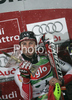 Winner Reinfried Herbst of Austria celebrates his medal won in Men slalom race of Schladming Audi FIS Ski World Cup 2008-09. Schladming slalom Nightrace of Men Audi FIS Ski World Cup 2008-09 was held in Schladming, Austria on Sunday, 27th of January 2009.
