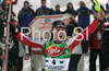 Winner Reinfried Herbst of Austria celebrates his medal won in Men slalom race of Schladming Audi FIS Ski World Cup 2008-09. Schladming slalom Nightrace of Men Audi FIS Ski World Cup 2008-09 was held in Schladming, Austria on Sunday, 27th of January 2009.
