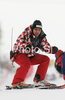 Croatian coach supporting Ana Jelusic of Croatia during first run of Women slalom race of Garmisch-Partenkirchen Audi FIS Ski World Cup 2008-09. Garmisch-Partenkirchen slalom Women Audi FIS Ski World Cup 2008-09 was held in Garmisch-Partenkirchen on Friday, 30th of January 2009.

