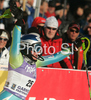 Third placed Marusa Ferk of Slovenia reacts in finish of second run of Women slalom race of Garmisch-Partenkirchen Audi FIS Ski World Cup 2008-09. Garmisch-Partenkirchen slalom Women Audi FIS Ski World Cup 2008-09 was held in Garmisch-Partenkirchen on Friday, 30th of January 2009.
