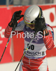 Sanni Leinonen of Finland reacts in finish of second run of Women slalom race of Garmisch-Partenkirchen Audi FIS Ski World Cup 2008-09. Garmisch-Partenkirchen slalom Women Audi FIS Ski World Cup 2008-09 was held in Garmisch-Partenkirchen on Friday, 30th of January 2009.
