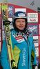 Third placed Marusa Ferk of Slovenia in finish of second run of Women slalom race of Garmisch-Partenkirchen Audi FIS Ski World Cup 2008-09. Garmisch-Partenkirchen slalom Women Audi FIS Ski World Cup 2008-09 was held in Garmisch-Partenkirchen on Friday, 30th of January 2009.
