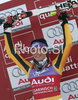 Second placed Maria Riesch of Germany celebrates her medal won in Women slalom race of Garmisch-Partenkirchen Audi FIS Ski World Cup 2008-09. Garmisch-Partenkirchen slalom Women Audi FIS Ski World Cup 2008-09 was held in Garmisch-Partenkirchen on Friday, 30th of January 2009.
