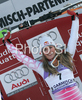 Winner Lindsey Vonn of USA celebrates her medal won in Women slalom race of Garmisch-Partenkirchen Audi FIS Ski World Cup 2008-09. Garmisch-Partenkirchen slalom Women Audi FIS Ski World Cup 2008-09 was held in Garmisch-Partenkirchen on Friday, 30th of January 2009.
