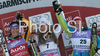 Winner Lindsey Vonn of USA (M), second placed Maria Riesch of Germany (L) and third placed Marusa Ferk of Slovenia (R) celebrates their medals won in Women slalom race of Garmisch-Partenkirchen Audi FIS Ski World Cup 2008-09. Garmisch-Partenkirchen slalom Women Audi FIS Ski World Cup 2008-09 was held in Garmisch-Partenkirchen on Friday, 30th of January 2009.
