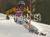 Second placed Maria Riesch of Germany skiing in second run of Women slalom race of Garmisch-Partenkirchen Audi FIS Ski World Cup 2008-09. Garmisch-Partenkirchen slalom Women Audi FIS Ski World Cup 2008-09 was held in Garmisch-Partenkirchen on Friday, 30th of January 2009.
