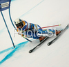 Third placed Jessica Lindell-Vikarby of Sweden skiing in Women Super-G race of Garmisch-Partenkirchen Audi FIS Ski World Cup 2008-09. Garmisch-Partenkirchen Super-G race of Women Audi FIS Ski World Cup 2008-09 was held in Garmisch-Partenkirchen on Sunday, 1st of February 2009.
