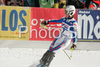 Seventh placed Julien Lizeroux of France reacts in finish of second run of Men slalom race of Garmisch-Partenkirchen Audi FIS Ski World Cup 2008-09. Garmisch-Partenkirchen slalom Men Audi FIS Ski World Cup 2008-09 was held in Garmisch-Partenkirchen on Sunday, 1st of February 2009.
