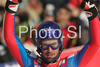Fourth placed Jean-Baptiste Grange of France reacts in finish of second run of Men slalom race of Garmisch-Partenkirchen Audi FIS Ski World Cup 2008-09. Garmisch-Partenkirchen slalom Men Audi FIS Ski World Cup 2008-09 was held in Garmisch-Partenkirchen on Sunday, 1st of February 2009.
