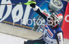 Winner Manfred Moelgg of Italy reacts in finish of second run of Men slalom race of Garmisch-Partenkirchen Audi FIS Ski World Cup 2008-09. Garmisch-Partenkirchen slalom Men Audi FIS Ski World Cup 2008-09 was held in Garmisch-Partenkirchen on Sunday, 1st of February 2009.
