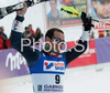 Second placed Giorgio Rocca of Italy celebrates his medal won in  Men slalom race of Garmisch-Partenkirchen Audi FIS Ski World Cup 2008-09. Garmisch-Partenkirchen slalom Men Audi FIS Ski World Cup 2008-09 was held in Garmisch-Partenkirchen on Sunday, 1st of February 2009.
