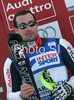 Second placed Giorgio Rocca of Italy celebrates his medal won in  Men slalom race of Garmisch-Partenkirchen Audi FIS Ski World Cup 2008-09. Garmisch-Partenkirchen slalom Men Audi FIS Ski World Cup 2008-09 was held in Garmisch-Partenkirchen on Sunday, 1st of February 2009.
