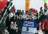 Winner Manfred Moelgg of Italy celebrates his medal won in  Men slalom race of Garmisch-Partenkirchen Audi FIS Ski World Cup 2008-09. Garmisch-Partenkirchen slalom Men Audi FIS Ski World Cup 2008-09 was held in Garmisch-Partenkirchen on Sunday, 1st of February 2009.
