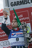 Second placed Giorgio Rocca of Italy celebrates his medal won in  Men slalom race of Garmisch-Partenkirchen Audi FIS Ski World Cup 2008-09. Garmisch-Partenkirchen slalom Men Audi FIS Ski World Cup 2008-09 was held in Garmisch-Partenkirchen on Sunday, 1st of February 2009.
